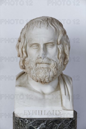 Bust of the Greek playwright Euripides