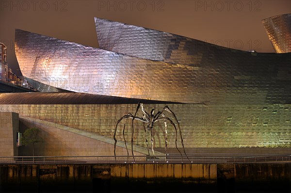 Guggenheim Museum at night