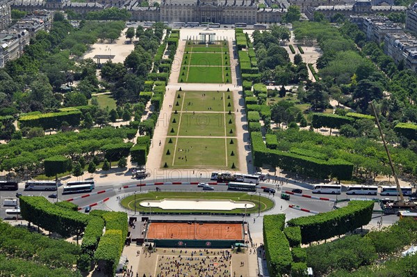 Champ de Mars from the Eiffel Tower