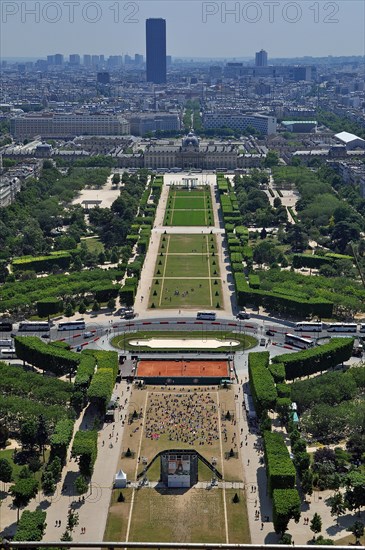 Champ de Mars Park from the Eiffel tower