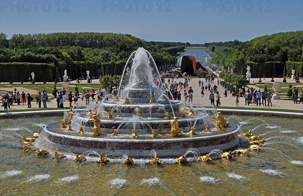 Latona fountain in the castle gardens