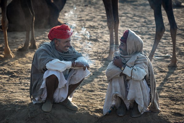 Two men having a break