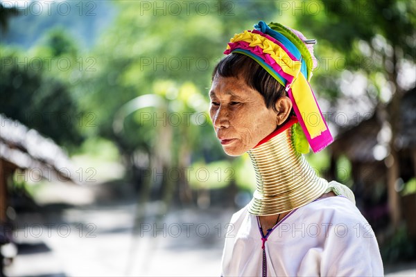 Portrait of a senior Kayan woman