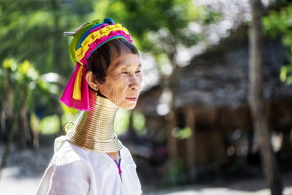 Portrait of a senior Kayan woman