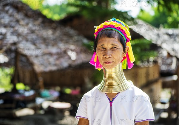 Portrait of a senior Kayan woman