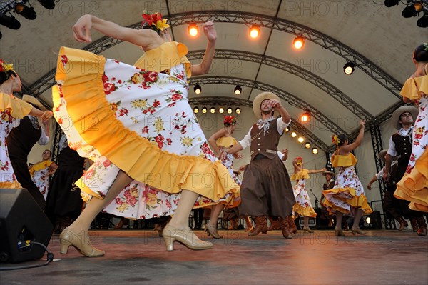Folklore group Sentiemento Criollo dancing Tango