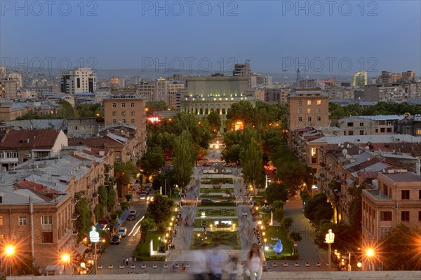 View from the cascade to Yerevan