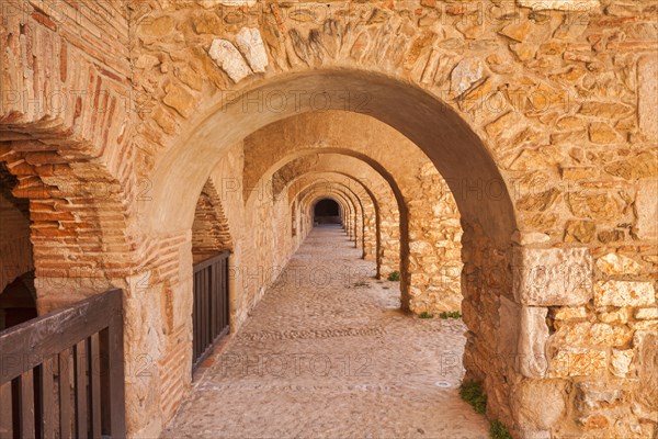 Arched colonnade at Fort de Salses