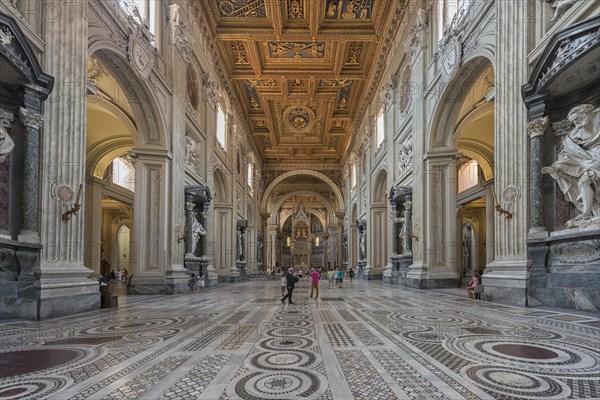 Inside the archbasilica of St. John Lateran