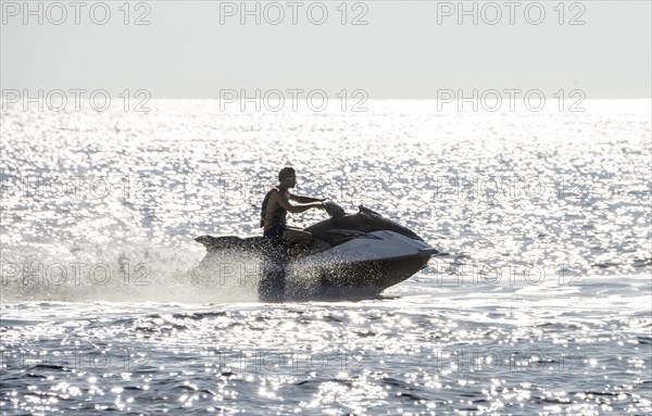 Man jet skiing