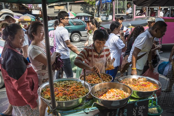 Street vendor at food stall