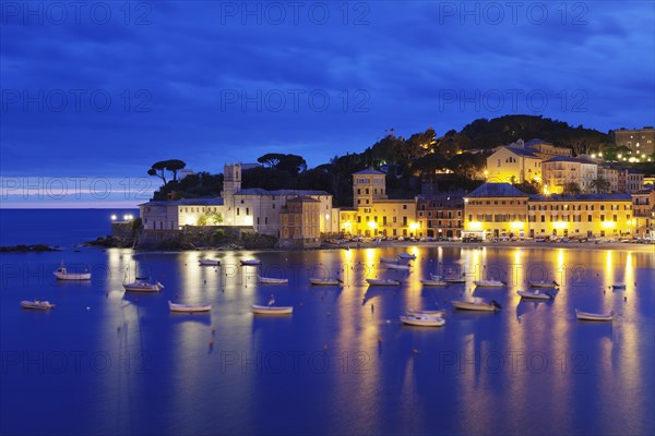 Bay Baia del Silenzio with Chiesa di San Nicolo church