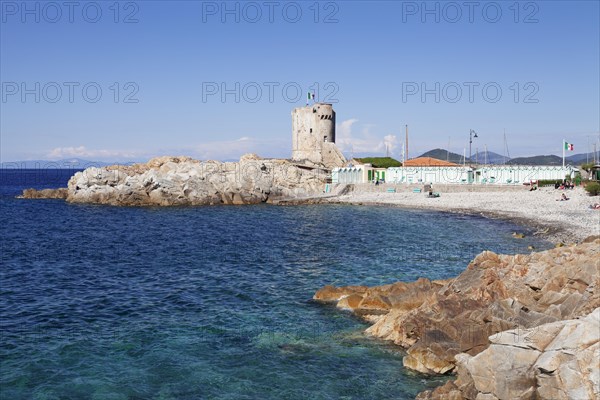 La Fenicia beach and Torre Pisana tower