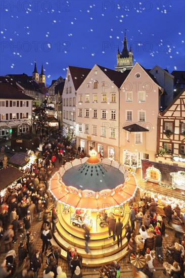 Christmas market on the main road