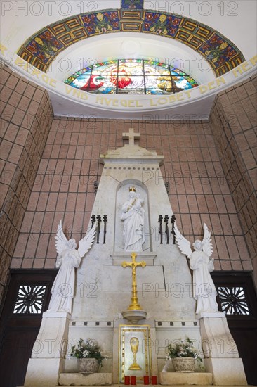 Altar of Empress Elisabeth Memorial Church or Elisabeth Church on Schneeberg mountain