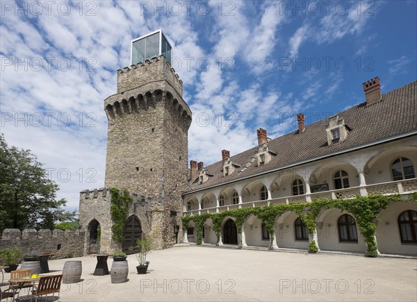 Courtyard and keep of Rothschild Castle