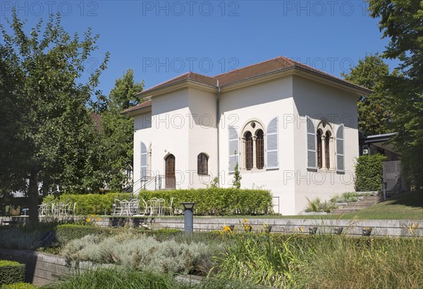 Hirsvogelsaal building in the Tucherschloss castle garden