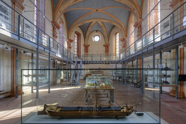 Shipping and shipbuilding museum in the nave of the former Wolfgang Church