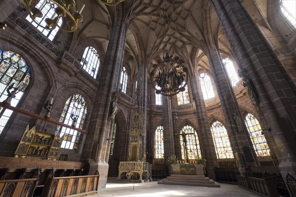 Chancel with angel's greeting by Veit Stoss