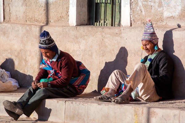 Typically dressed men with Chullos