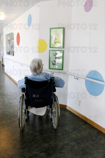 Senior in a wheelchair