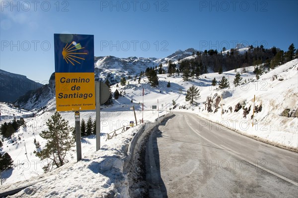 St. James's Path at border crossing between France and Spain