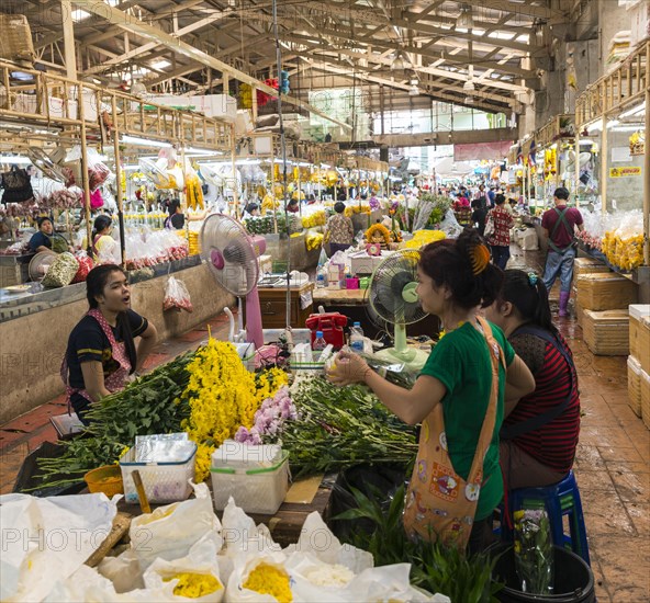 Florist in a sales hall