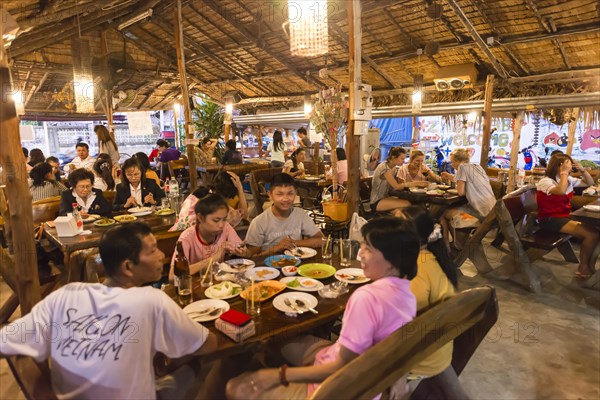 Inside a traditional restaurant