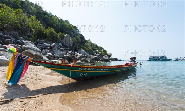 Longtail boat on the beach