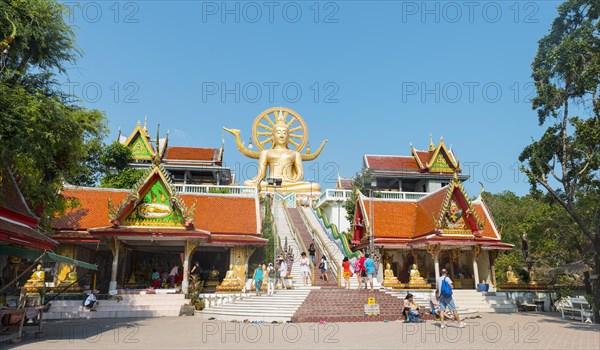 Big Buddha statue at the Wat Phra Yai Ko Pan Temple in Ban Bo Phut