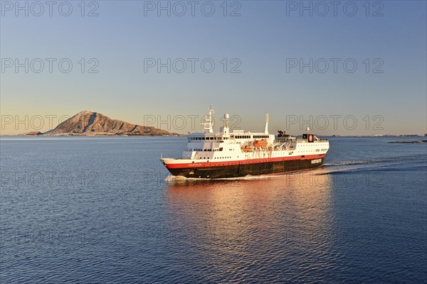 Hurtigruten vessel MS Vesteralen and the island of Bolga in the distance