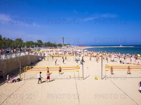 People on the crowded beach