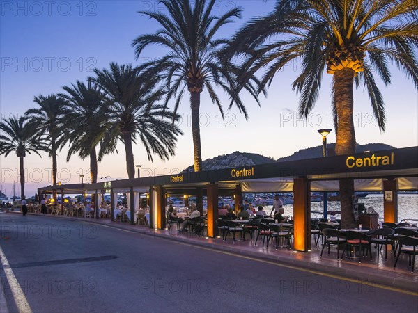 Beach promenade at dusk