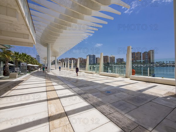 Promenade at the marina of Malaga