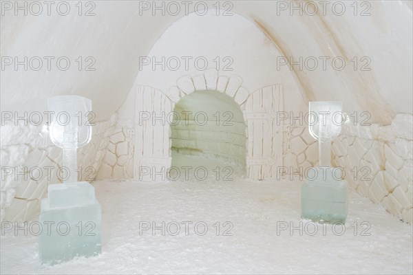 Entrance hall in the ice hotel