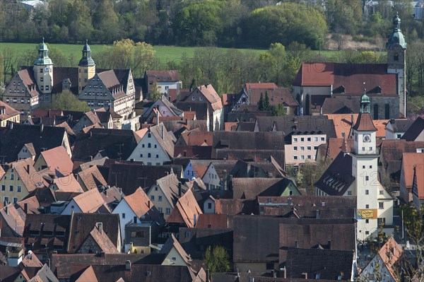 View from Michelsberg towards the historic centre with former castle