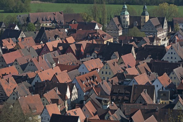 View from Michelsberg towards the historic centre with the former castle