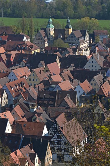 View from Michelsberg to the historic centre with the former castle