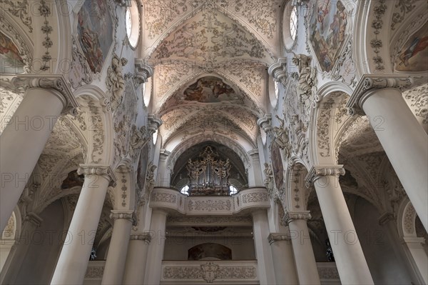 Ceiling and organ loft