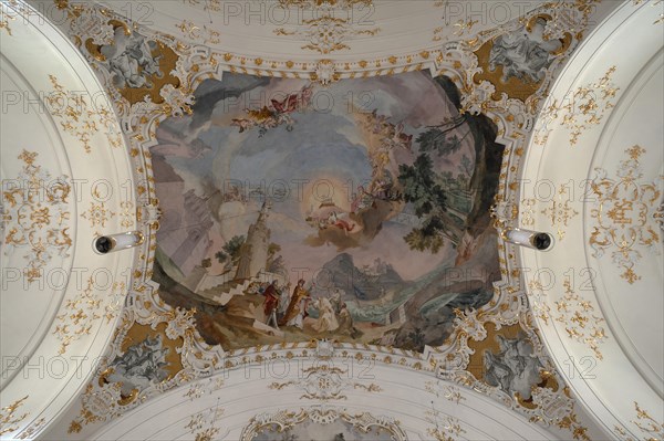 Ceiling fresco of the late Baroque monastery church