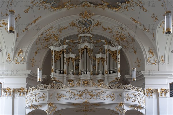Organ loft in the late Baroque monastery church