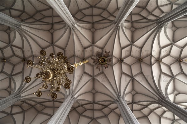 Vault with chandelier