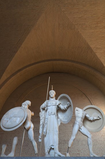 Sculptures of the West pediment of Aegina with Athena