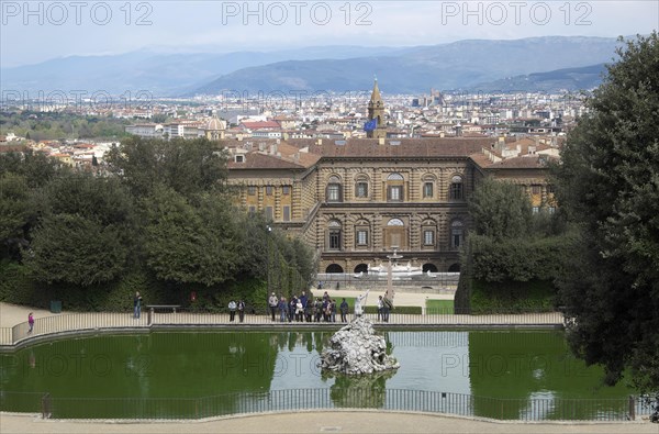 Giardino di Boboli with the Palazzo Pitti