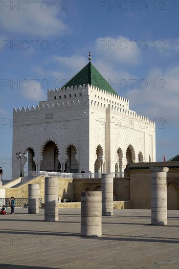 Remains of columns of the former prayer hall of the Hassan Mosque