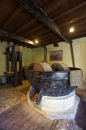 Old wine press in the monastery of Panagia Theotokos tis Paleokastritsas or Panagia Theotokos