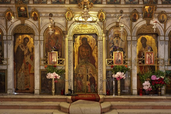 Greek Orthodox altar in the monastery church