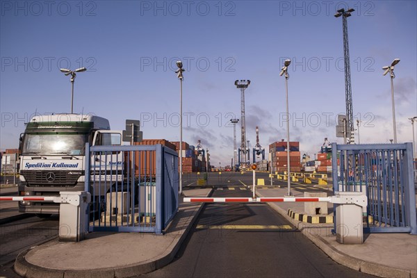 Customs station in the international port of Bremerhaven
