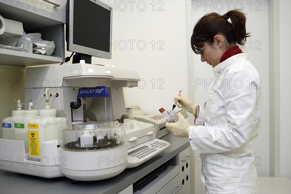 Female laboratory assistant in medical laboratories