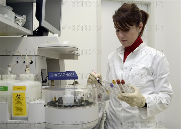 Female laboratory assistant in medical laboratories